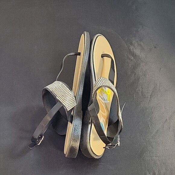 BRAND NEW WOMEN'S RHINESTONE STRAP EMBELLISHMENTS SANDAL - Picture 9 of 13